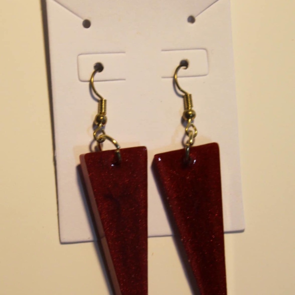Elegant Red Dangle Earrings